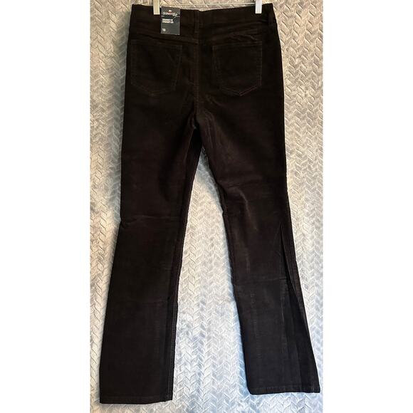 St Johns Bay NWT "Secretly Slender" Black Cords Straight Leg Sze 10 Stretch Slim - Picture 2 of 5